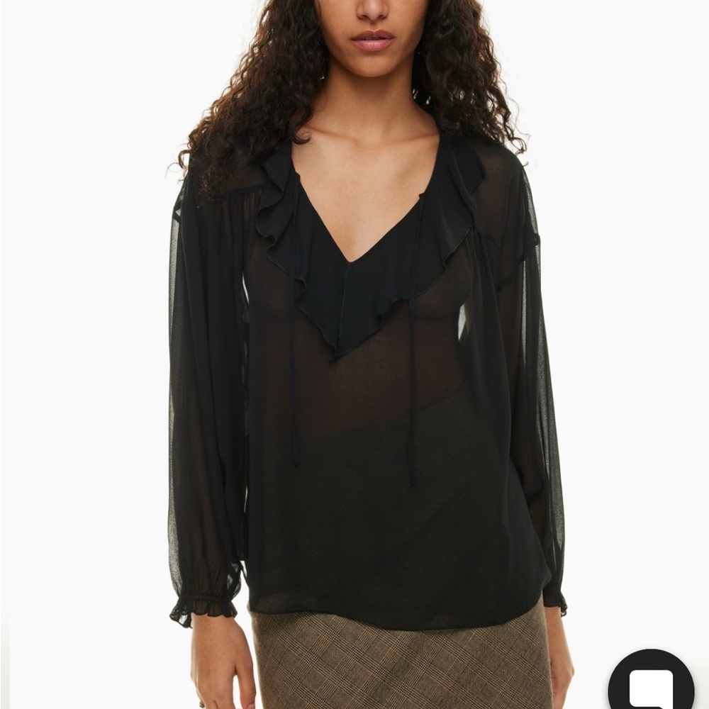 Black sheer shirt